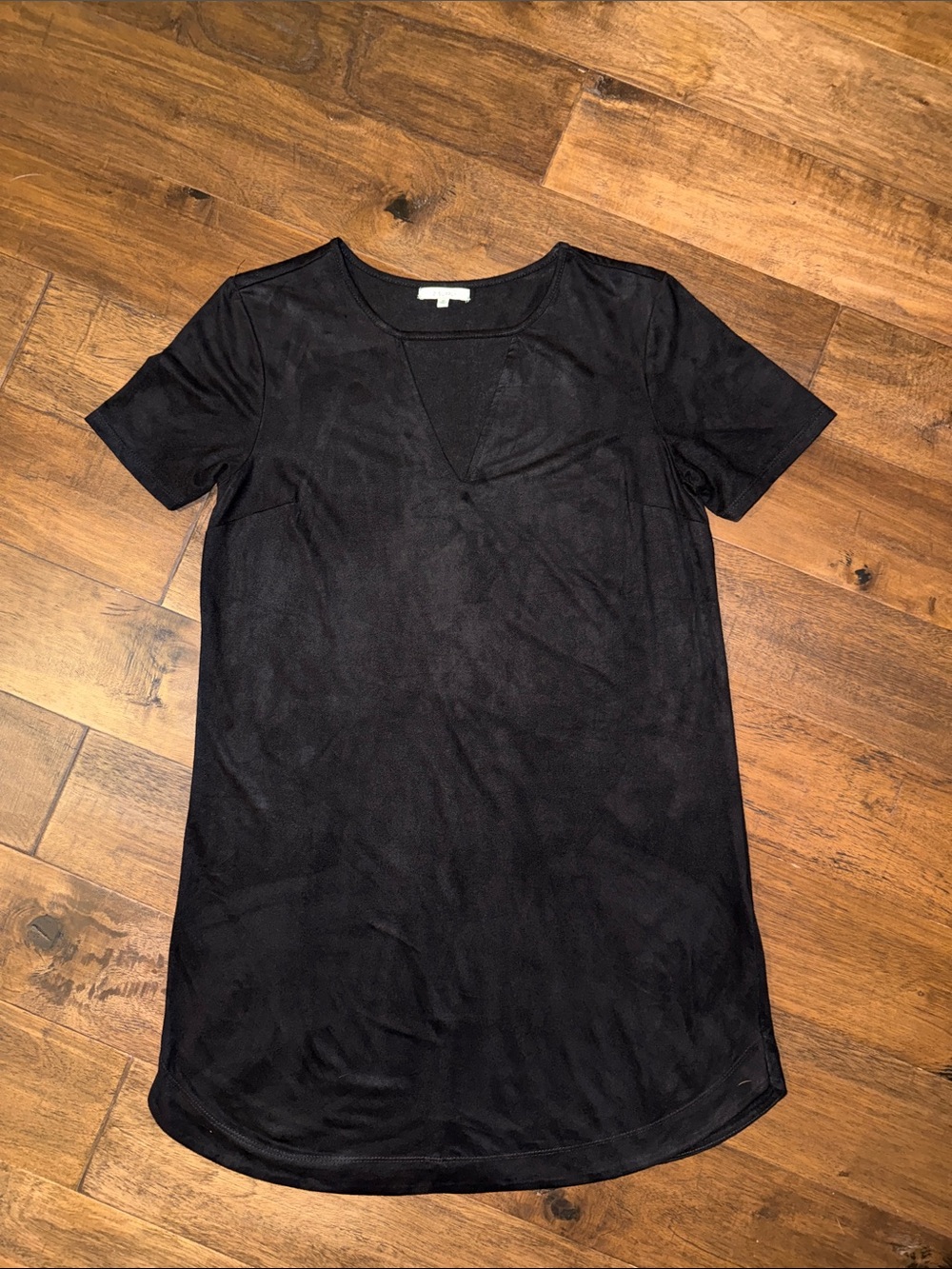 Z Supply Black Short Sleeve V-Neck Mini Dress